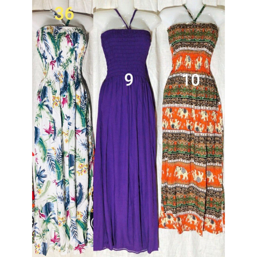 Đầm maxi cúp ngực quyến rũ (sọc/thổ cẩm/hoa lá) | BigBuy360 - bigbuy360.vn