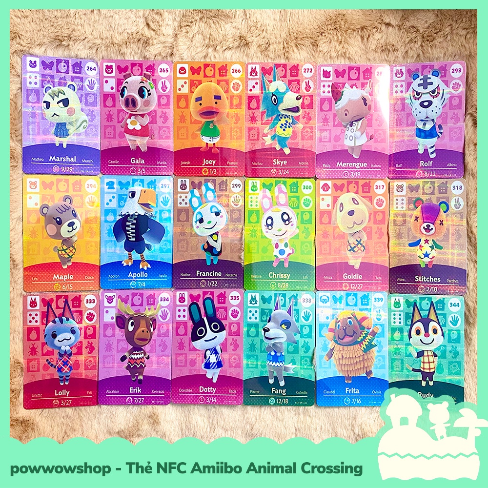 Thẻ Amiibo Scan NFC Village Dân Làng Game Animal Crossing Trên Hệ Máy Nintendo Switch / Switch Lite