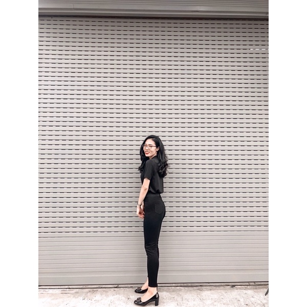 Quần legging 2 cúc cạp cao(ảnh thật)