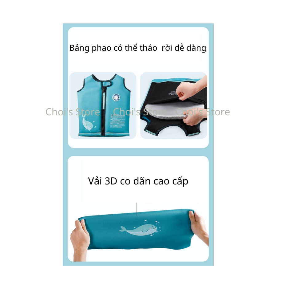 Áo phao bơi Mambobaby giữ ấm cơ thể cho bé từ 3 - 6 tuổi