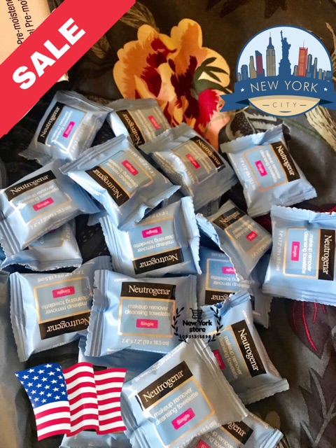 .  Khăn tẩy trang Neutrogena USA chính hãng gói Single
