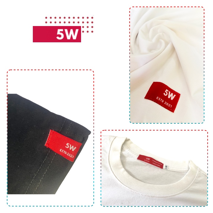 Áo thun trắng đen form trơn dành cho nam nữ - basic tee unisex bigsize tay lỡ chất liệu cotton thoáng mát tag 5W - AT03 | BigBuy360 - bigbuy360.vn