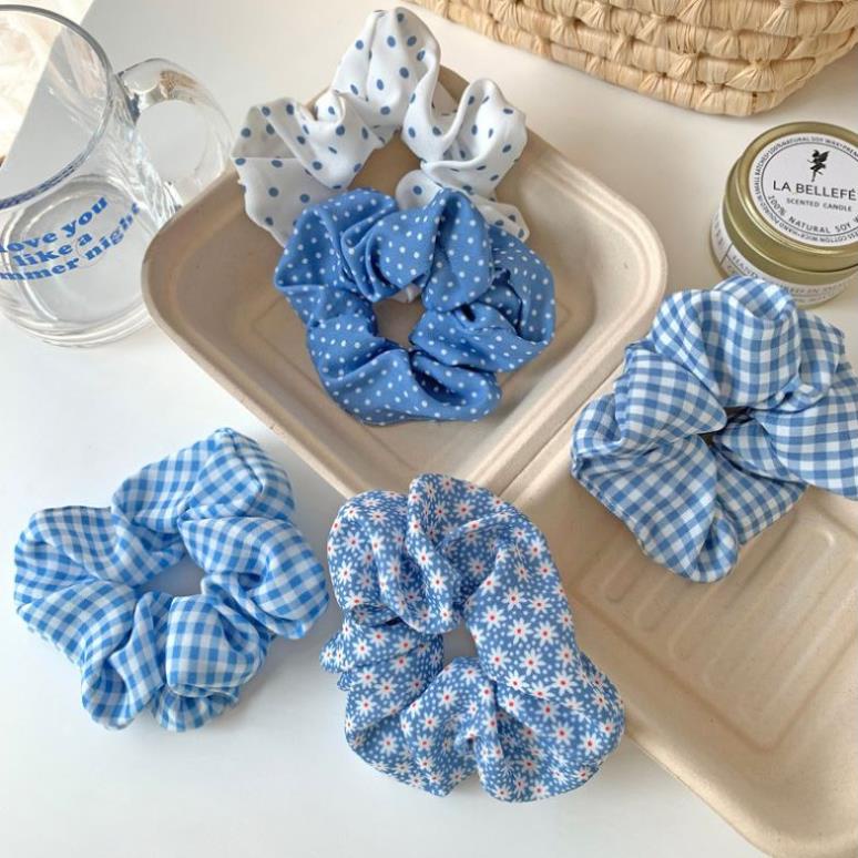 Dây Buộc Tóc Co Dãn Họa Tiết Chấm Bi Thời Trang Cho Nữ C43