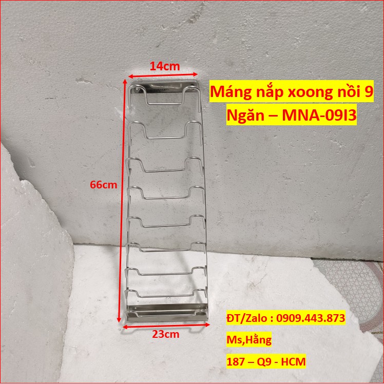 2-(Q9HCM)-Máng Nắp Xoong Nồi Inox La 9 Ngăn-Mã: MNA09I3-tr2-
