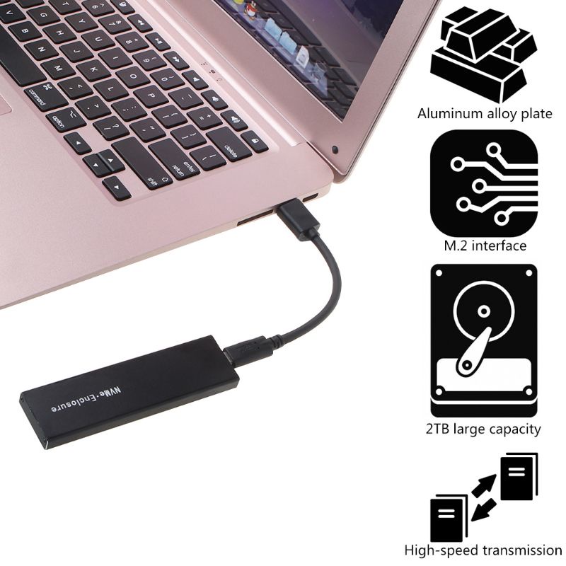Vỏ Ổ Cứng Bonjour M2 Ssd Nvme Usb3.1 Gen2 Type-C M.2 Ssd Cho Nvme Pcie Ngff M / B Key Ssd Disk 2230 / 2242 / 2260 / 2280mm | BigBuy360 - bigbuy360.vn