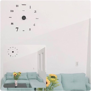 Đồng hồ dán tường Mica 3D nổi