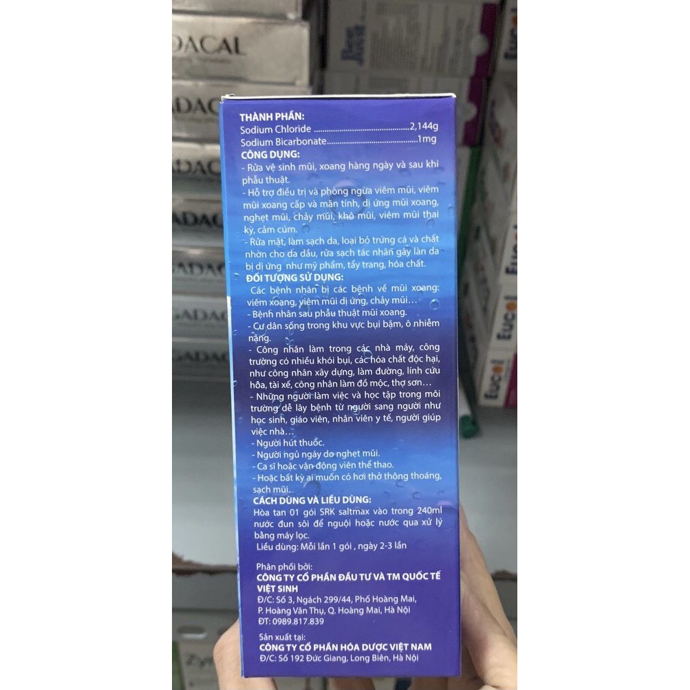 Bình rửa mũi SRK SALTMAX ( gồm 1 bình và 10 gói muối)
