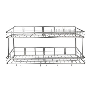 Kệ chén inox treo tường 2 tầng, kệ úp chén đĩa inox 2 tầng treo tường