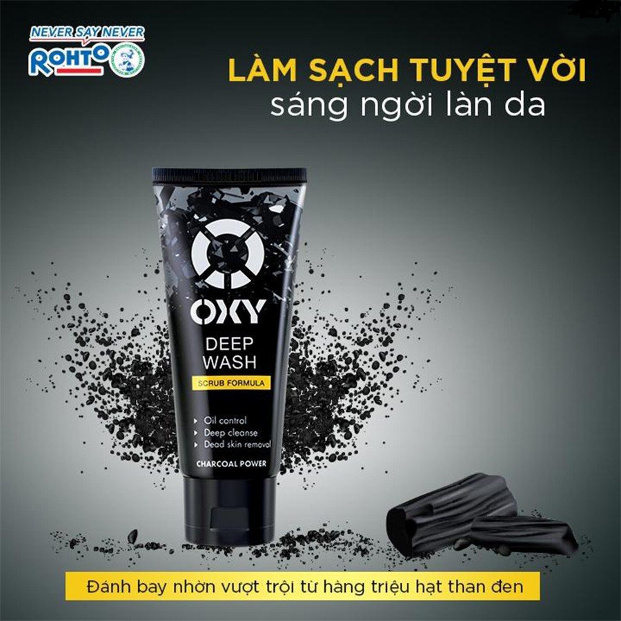 (mini 25g) Kem rửa mặt có hạt sạch sâu OXY Deep Wash