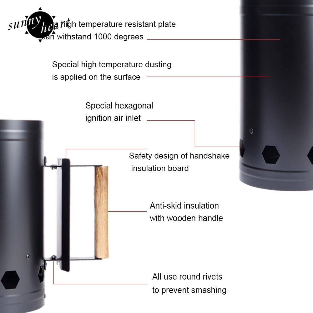 Thùng đựng mồi than củi đốt nứng thịt có tay cầm