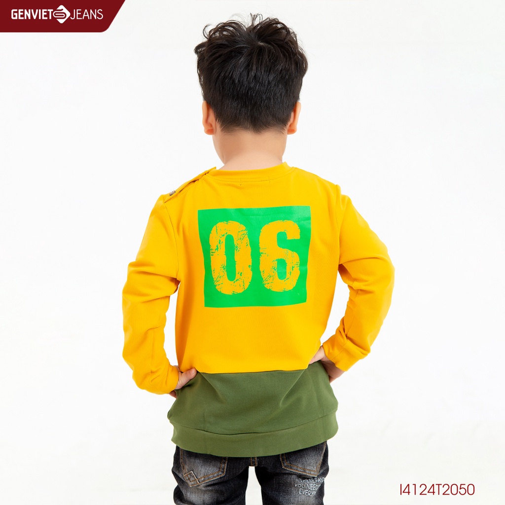 Áo Thun Dài Tay Bé Trai Thời Trang GENVIET I4124T2050