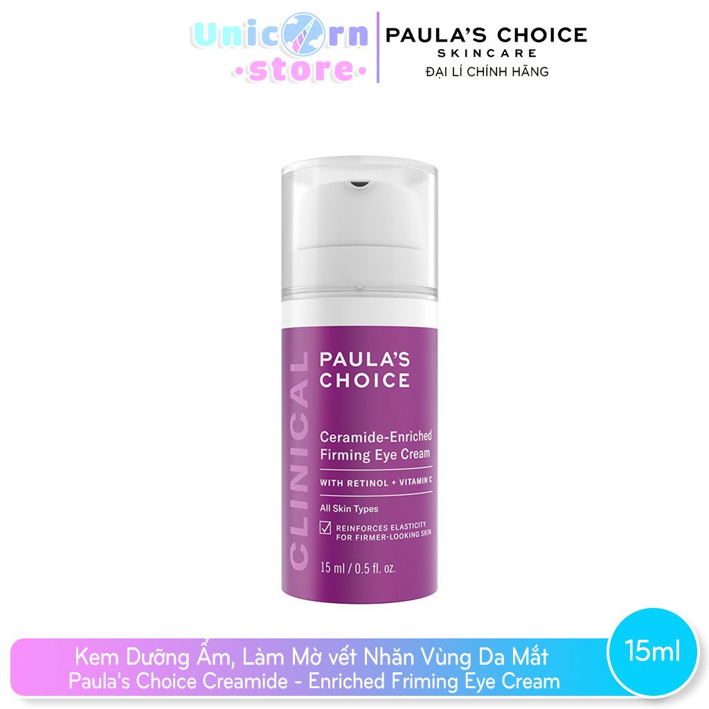 Kem Dưỡng Ẩm, Làm Mờ Vết Nhăn Vùng Da Mắt Paula's Choice Creamide - Enriched Friming Eye Cream 15ml