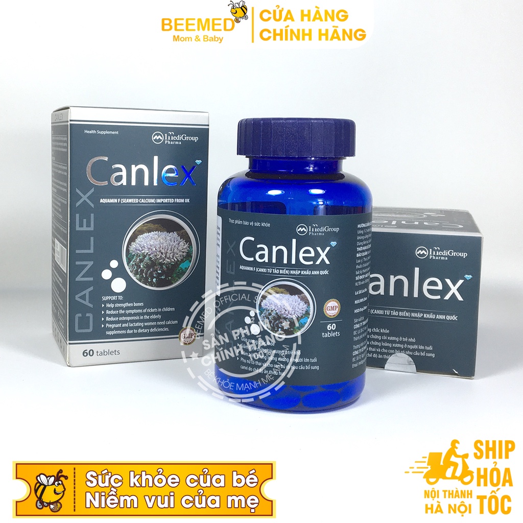 Canlex Bổ sung canxi hữu cơ từ tảo biển, phòng ngừa loãng xương Hộp 60 viên