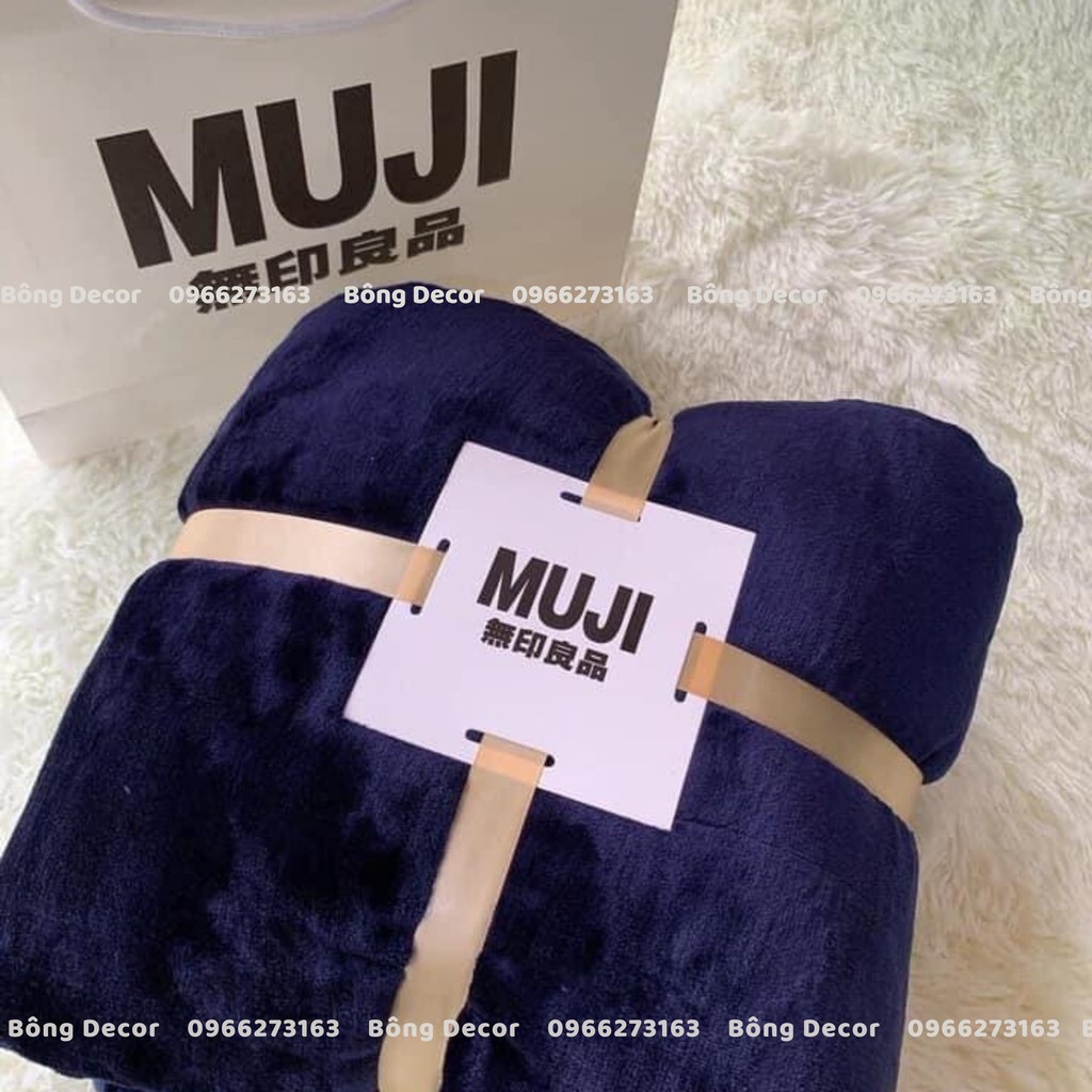 Chăn lông tuyết Muji siêu mềm mịn, chăn lông tuyết cao cấp