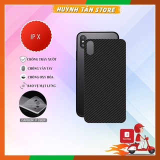 Miếng dán decal carbon mặt sau Iphone X,XS chống trầy mặt lưng, chống bám vân tay