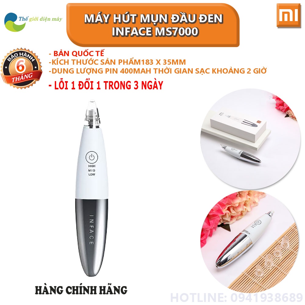 Máy hút mụn đầu đen Inface MS7000 - Bảo hành 3 tháng