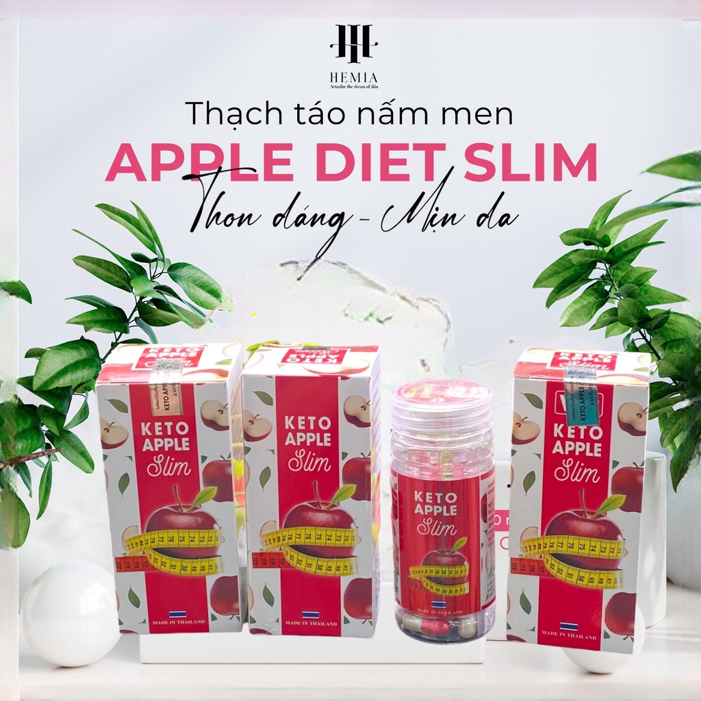 Viên Khử Mỡ Bụng APPLE KETO SLIM Đốt Mỡ Thừa Nhanh Nhập Khẩu Chính Hãng Chiết Xuất Thiên Nhiên Giúp Lấy Lại Vóc Dáng