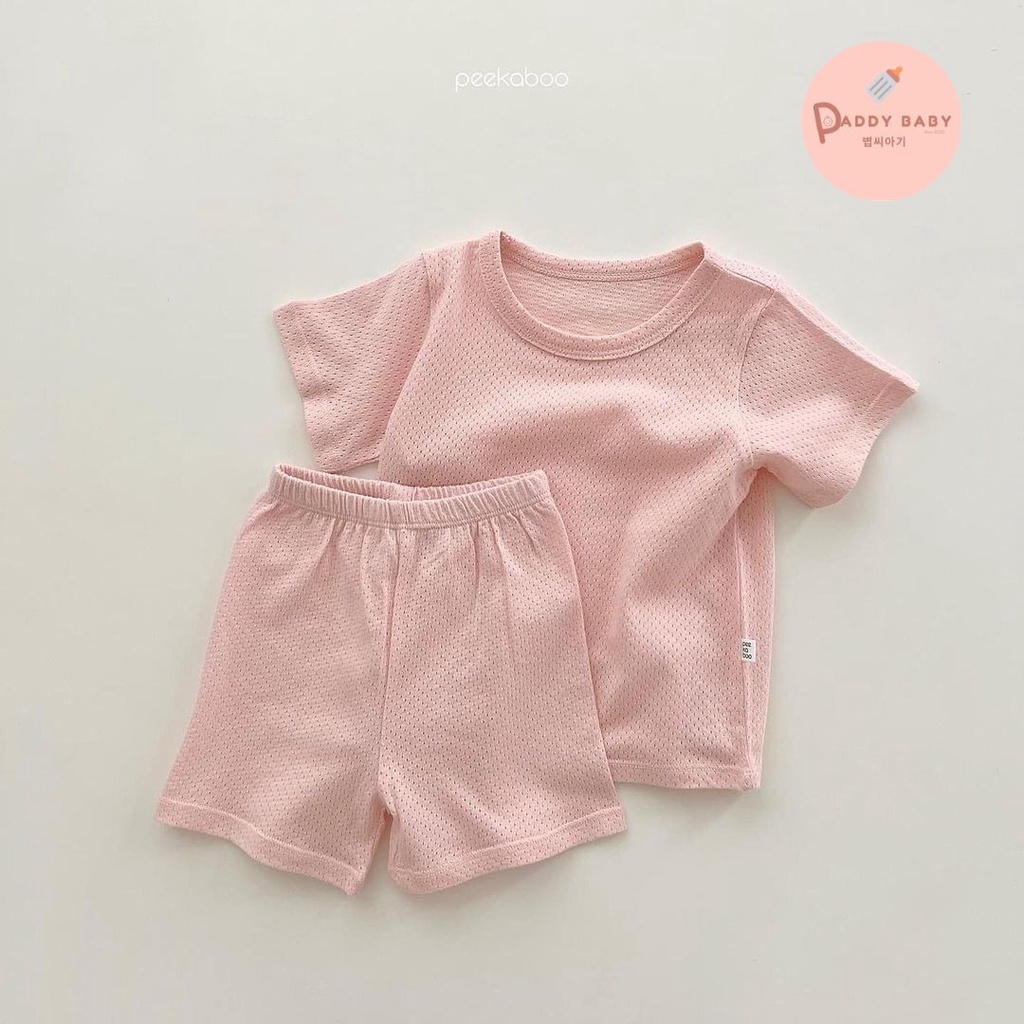 Bộ suit/cộc có tay Pong Pong Peekaboo chính hãng nội địa Hàn cho bé