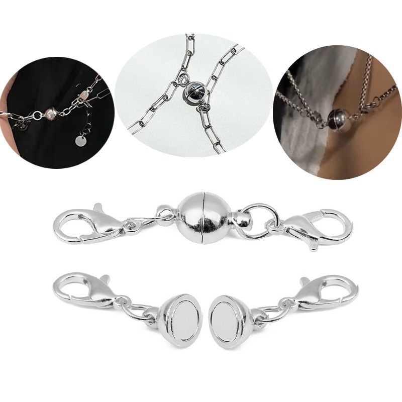 Set 5 Cặp Khóa Nam Châm 6mm Chất Lượng Cao Làm Vòng Tay/Vòng cổ DIY