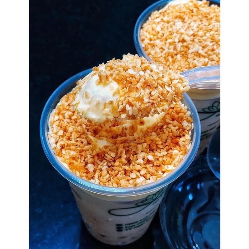 Vụn dừa nướng làm trà sữa