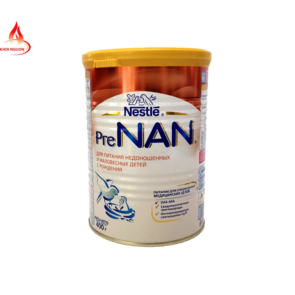 Sữa dành cho trẻ thiếu tháng "Pre Nan" 400g xách tay Nga