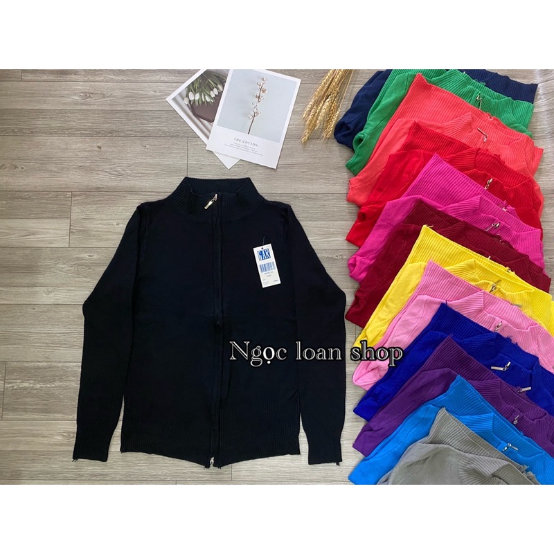 Áo khoác len hai đầu dây kéo , khoác cổ cao , khoác ủ kem body_ngọc loan shop.