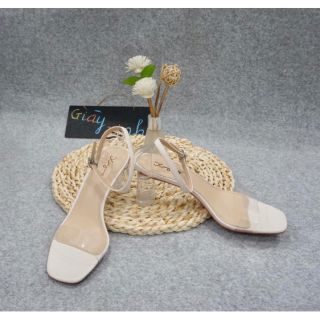 Sandal cao gót, quai ngang, gót trong- Quảng Châu- Full box SC08
