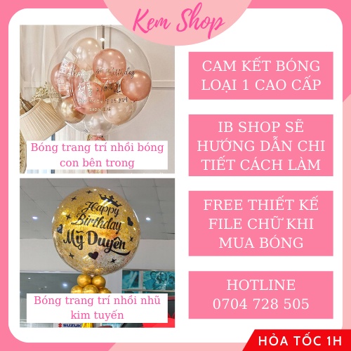 Bóng Trong Suốt Jumbo Galaxy Khổng Lồ Cao Cấp Loại 1 Size 91cm Trang Trí Sinh Nhật, Đám Cưới, Party - Kem Shop K105