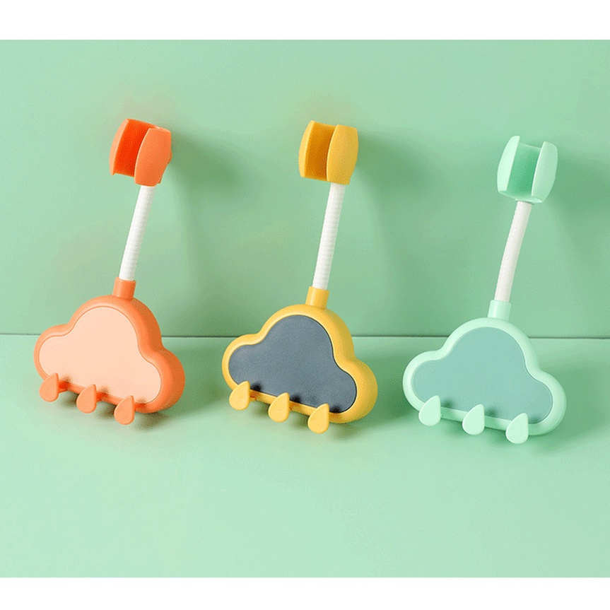 Giá Đỡ Đầu Vòi Hoa Sen Cố Định Không Cần Đục Lỗ Có Thể Điều Chỉnh Kèm Móc Treo Cho Nhà Tắm