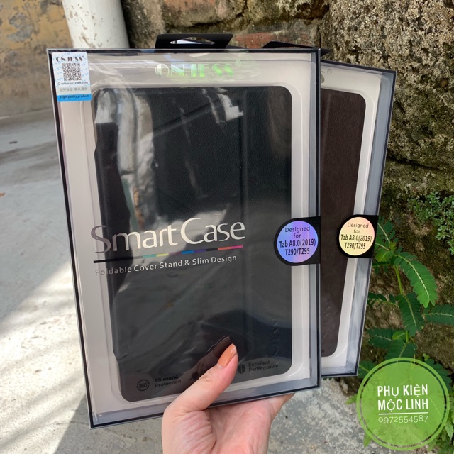 Combo kính + Bao da Chính hãng Onjess Samsung Galaxy Tab A8 inch 2019 T295