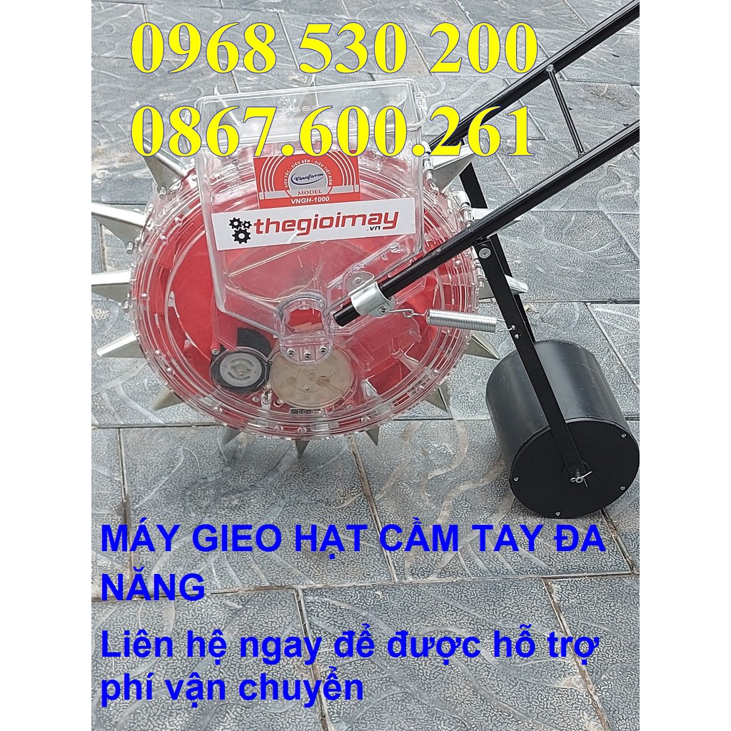 Máy gieo hạt cầm tay bánh lăn đẩy 16 răng loại cải tiến