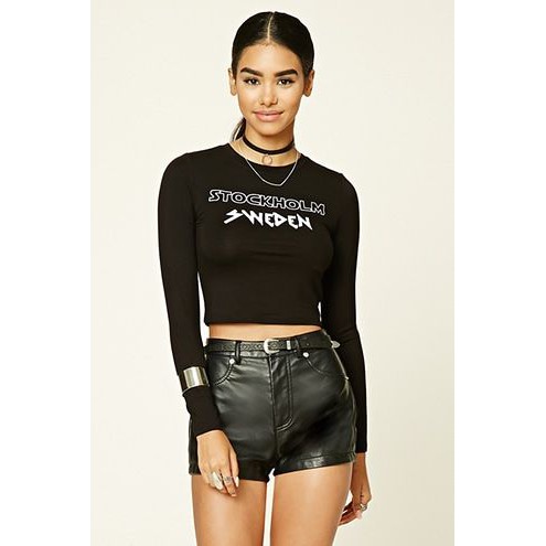 Áo croptop Stockholm Sweden F21 auth