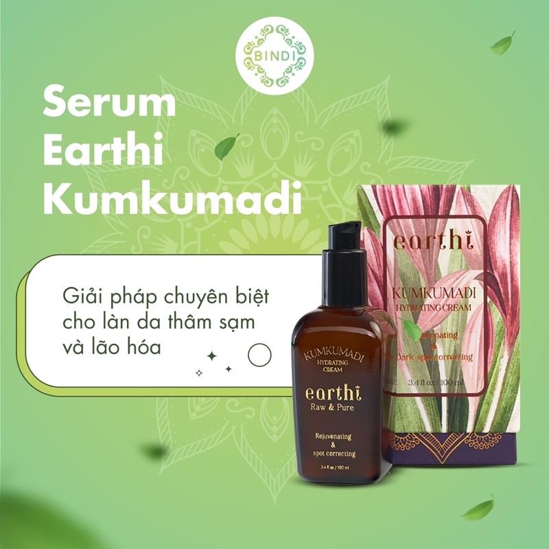 Serum Earthi Kumkumadi trẻ hoá và làm đều màu da 50ml / Serum Earthi Hoa Hồng dưỡng da tươi tắn và rạng rỡ 50ml