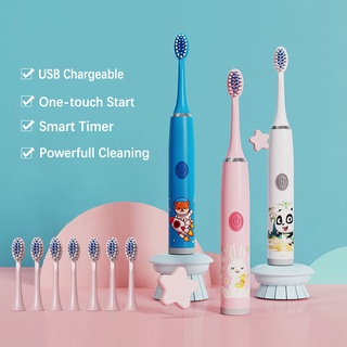 Bàn Chải Đánh Răng Điện Lông Mềm Cho Bé 3-12 Tuổi