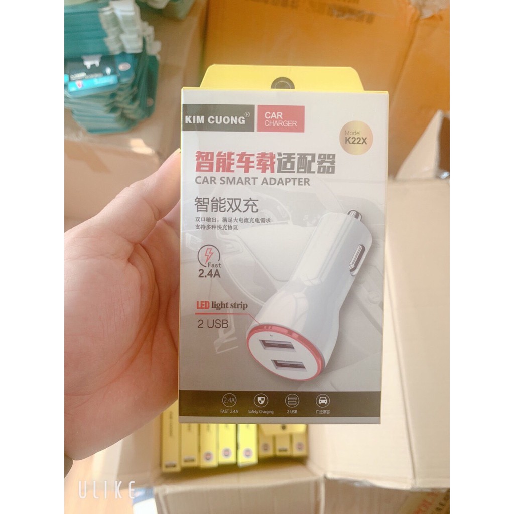 Tẩu Sạc Nhanh Dùng Trong Oto Kim Cương K22X- 2USB 2.4A Chính Hãng - Bảo hành 12 tháng 1 đổi 1 | BigBuy360 - bigbuy360.vn