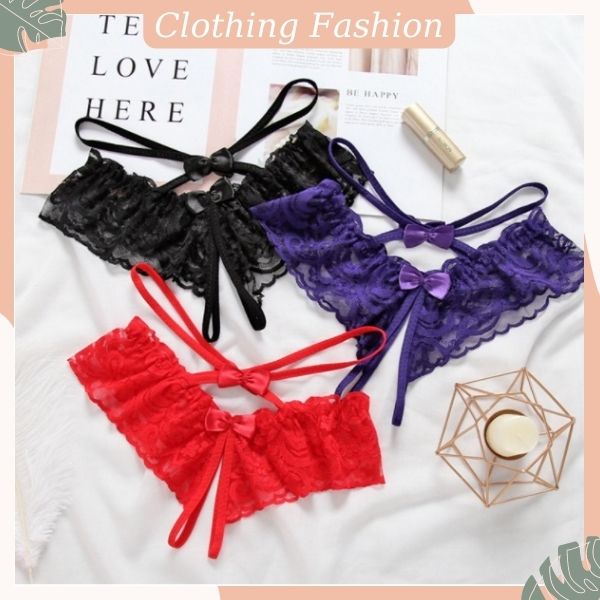 Quần lót nữ lọt khe chất ren phối đáy cotton cao cấp sexy