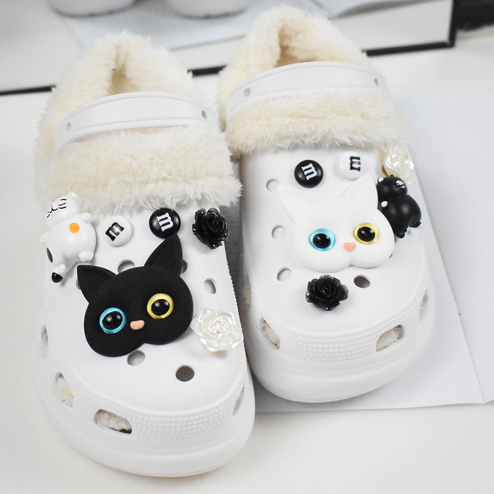 Ghim Cài Giày Hình Chú Mèo 3d Dễ Thương Cho Nữ