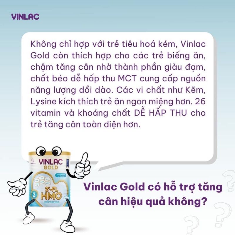 Sữa Vinlac GOLD 1 HMO (0-24M) 900g