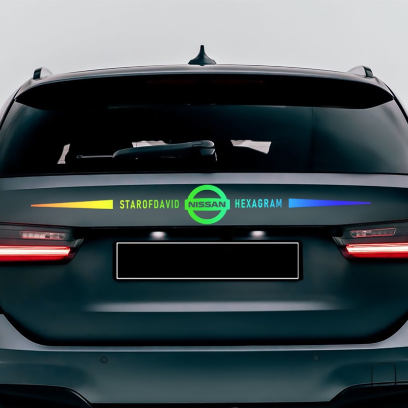 Miếng Dán logo Phản Quang 65cm Nhiều Màu Sắc Chống Trầy Trang Trí Cửa Xe Hơi