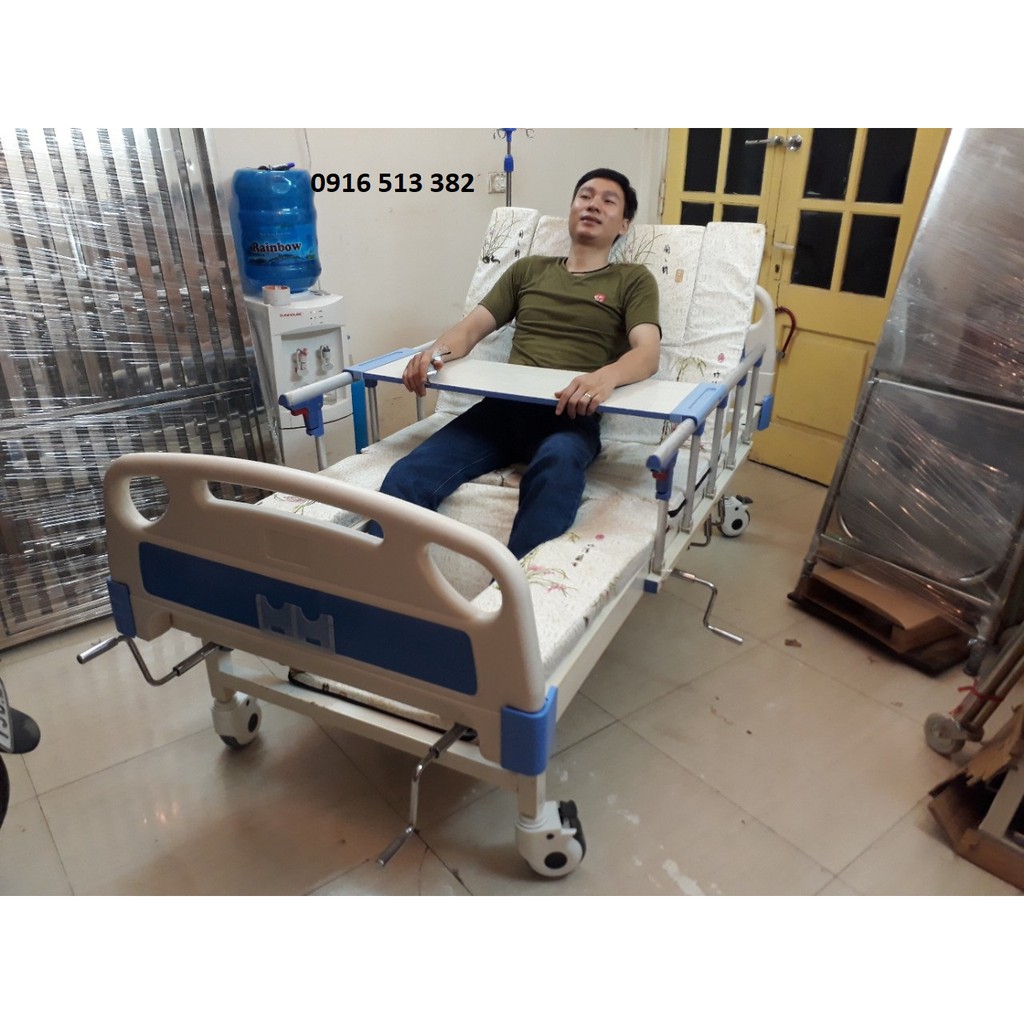 Giường y tế đa chức năng - Giường bệnh nhân 4 tay quay HL2