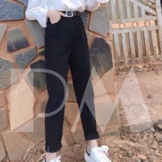 Quần bagy bò đen trơn PM12