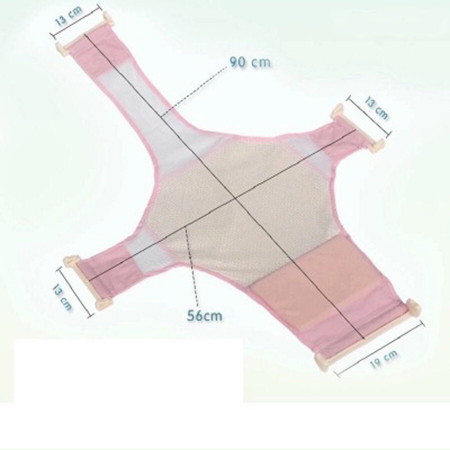 Lưới tắm bảo vệ cột sống an toàn cho bé (không có hộp) có bộ khóa kẹp vào chậu tắm chắc chắn và an toàn