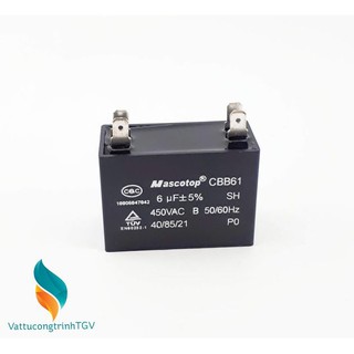 [Mã ELHA22 giảm 5% đơn 300K] Tụ quạt Mascotop CBB61 loai 6mF+5%