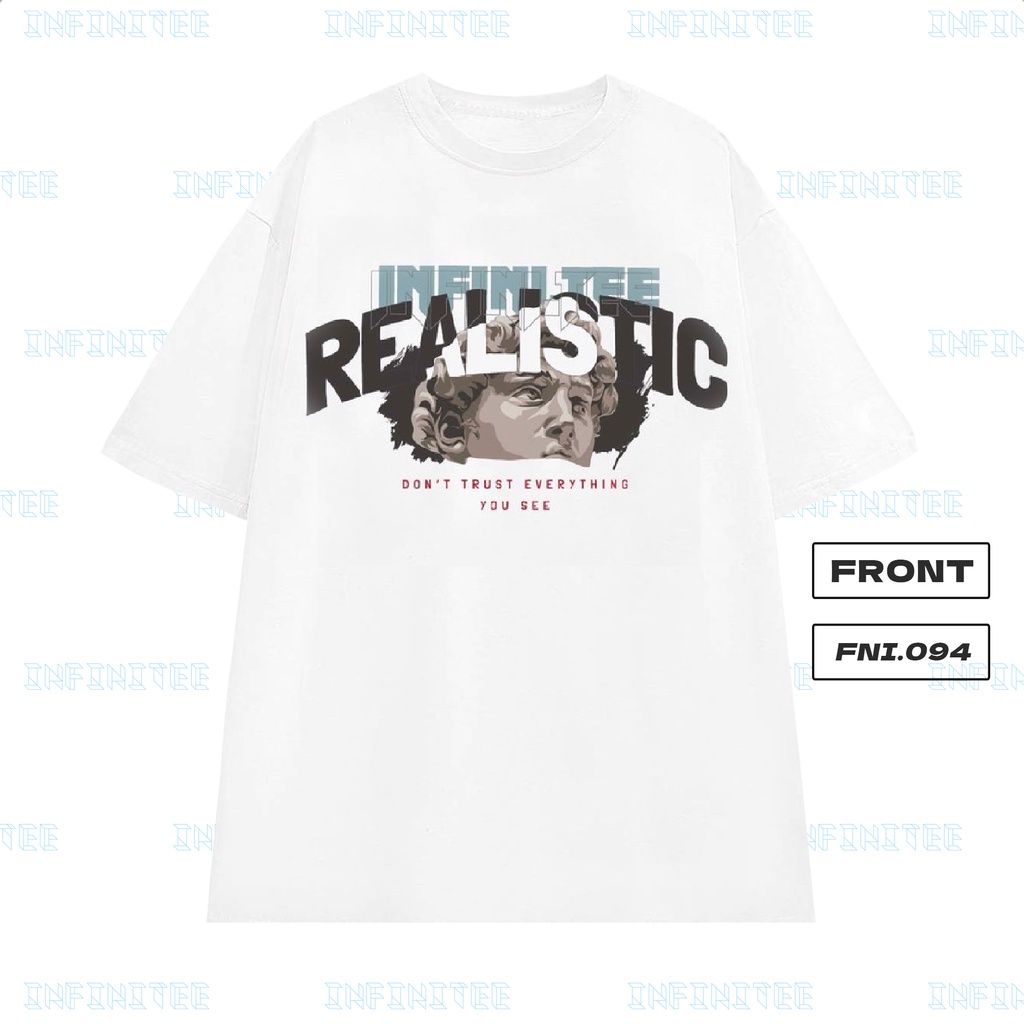 Áo thun INFINITEE Fni0094, Thun 100% Cotton form rộng Unisex