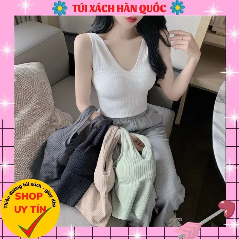 o Lót Nữ Bra Tập Gym Thể Thao Len Tăm Hàn Kết Hợp Với Vest Khoác Ngoài Thanh Lịch 323