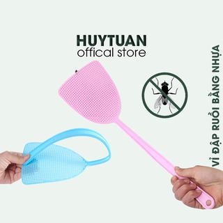 Vỉ đập ruồi bằng nhựa dẻo - Dụng cụ đập ruồi, muỗi, côn trùng cán dài (VDR01)