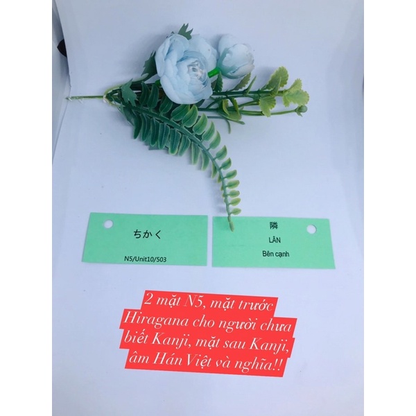 FLASHCARD TỪ VỰNG TIẾNG NHẬT N5  1000 thẻ từ vựng sách Minnano 1