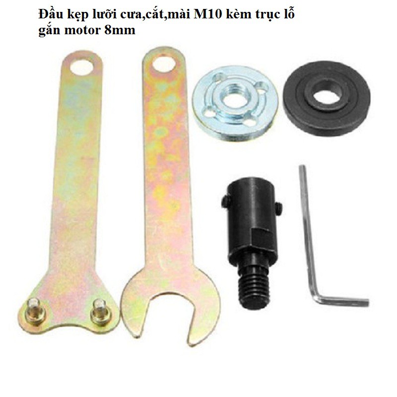 Trục kẹp đĩa cắt, đĩa mài M10 - 8mm