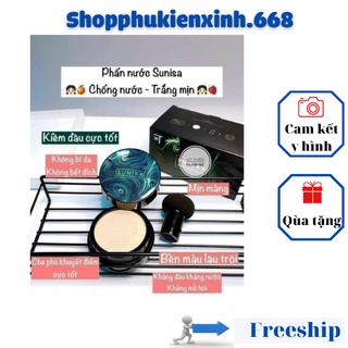 Phấn nước SUNIA  💥 FREESHIP 💥 Dưỡng Ẩm Che Khuyết Điểm Tự Nhiên Lâu Trôi Kèm Cọ Đầu Nấm Tiện Dụng