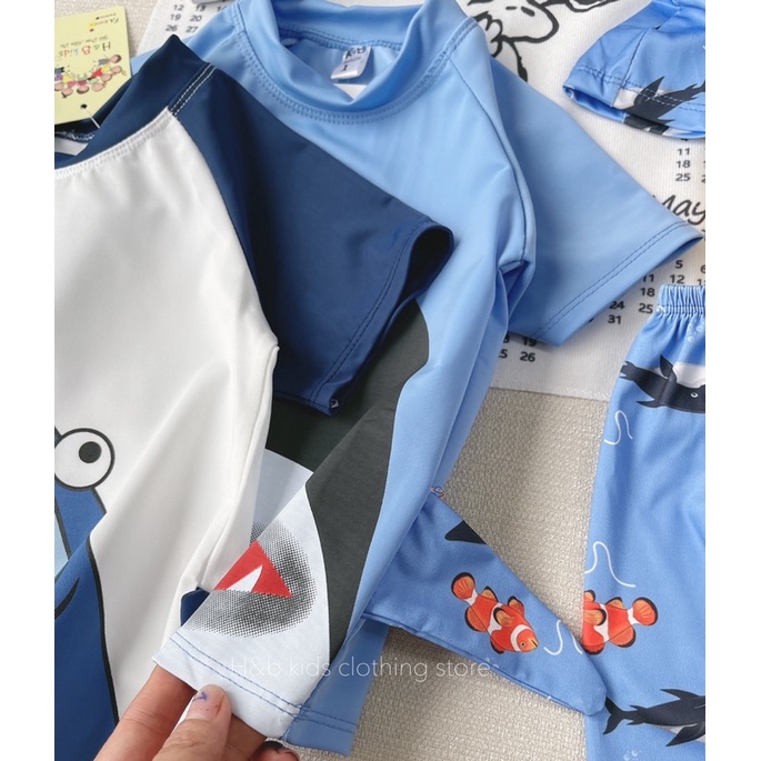 [SET BƠI] Bộ bơi cá mập doo doo cho bé trai